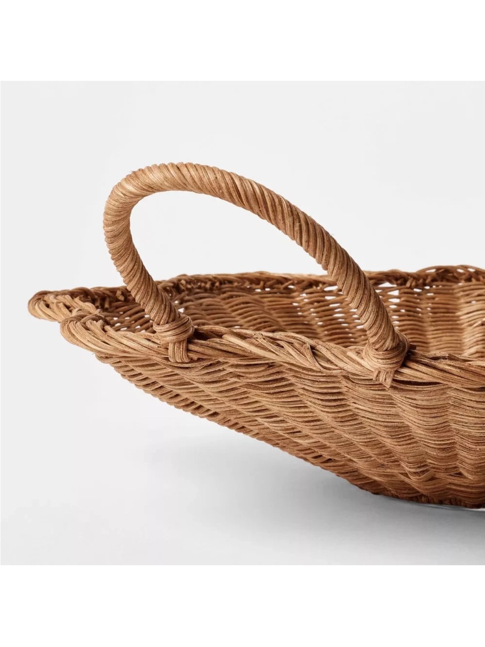 Scallop Woven Shallow Wicker Basket Bowl - Threshold designed with Studio McGee - Picture 3 of 3